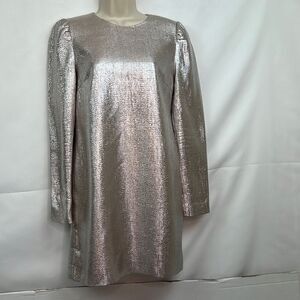 Rachel Zoe Metallic Rise gold Lame Cocktail dress EUC size 2
